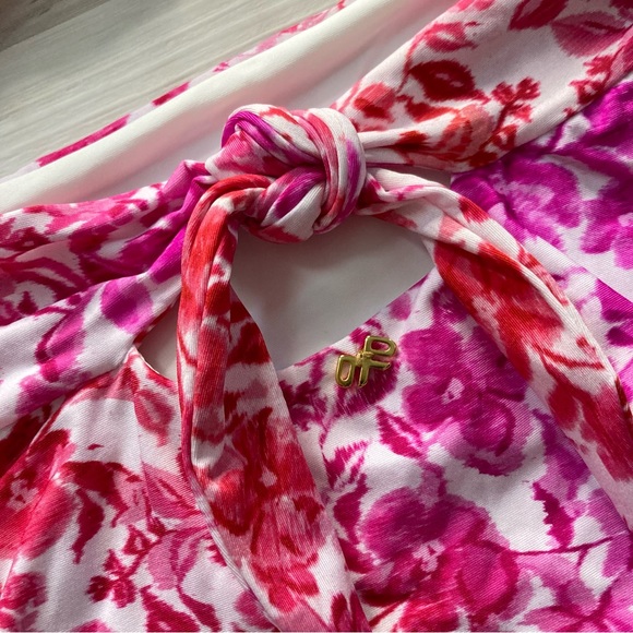 PilyQ 🌸 PQ Swim 🌸 Halter Floral Underwire Bikini Top | High Rise Cheeky Bottom - Picture 9 of 10